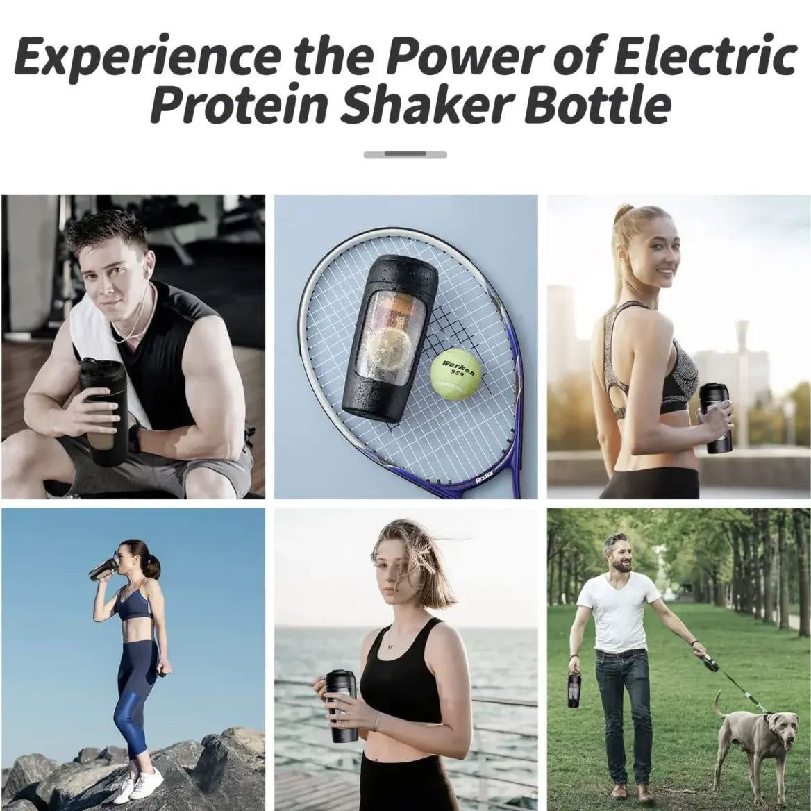 Botella Mezcladora de Proteínas de Suero Eléctrica y Portátil