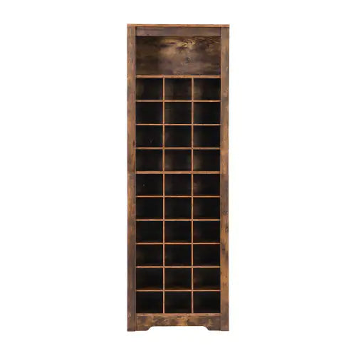 Consola Gabinete para 30 Zapatos de Diseño Estilizado, Gabinete Moderno para Zapatos, Capacidad de Almacenamiento Múltiple, Gabinete Alto Autoportante, Adecuado para Pasillo, Dormitorio, Marrón Rústico